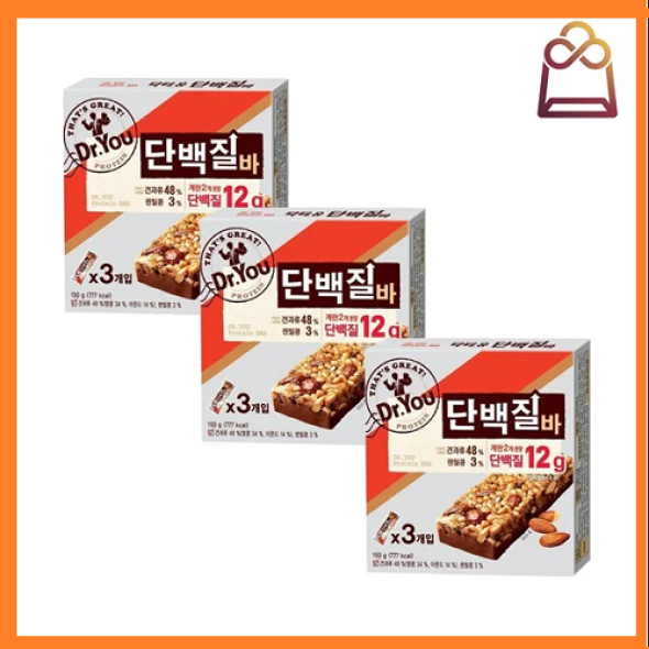오리온 닥터유 단백질바 50g 3개입 3개