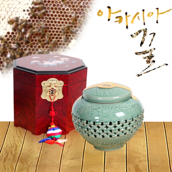 [강원양봉] 프리미엄 고가구(도자기) 아카시아벌꿀(2kg)