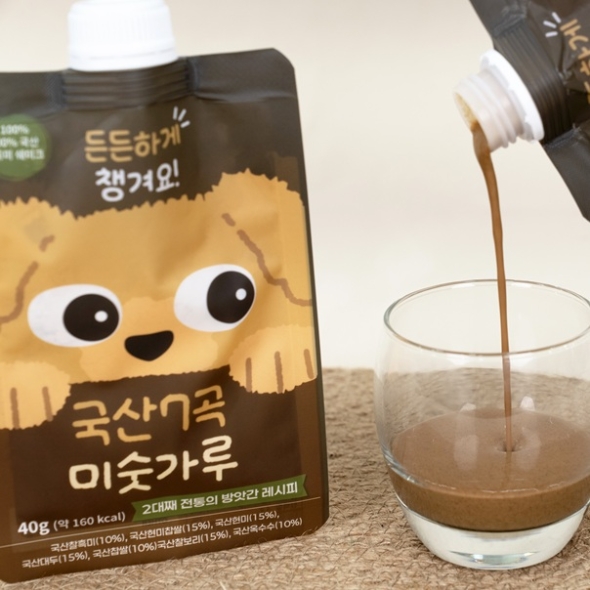  [문경현대방앗간]100% 국산 7곡 미숫가루 스파우트 파우치  40gx10팩