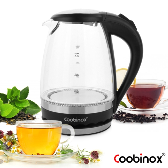 [쿠비녹스] 블루니1.5L 유리무선주전자