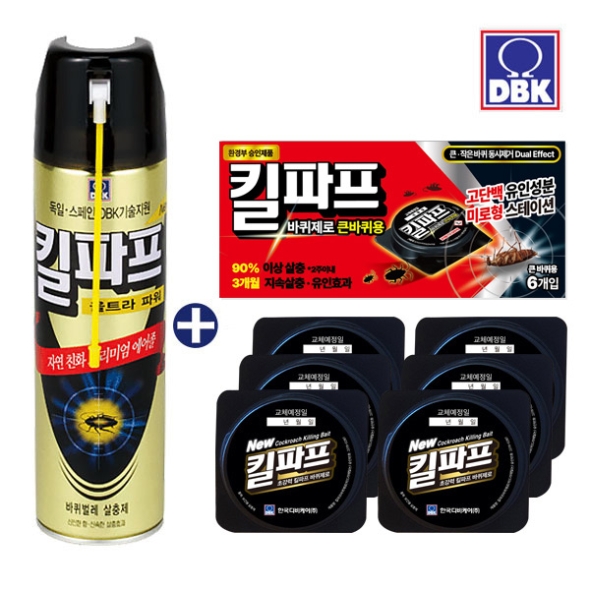 [바퀴약 특별구성]킬파프 울트라파워500ml+바퀴제거제6입바퀴벌레 살충제