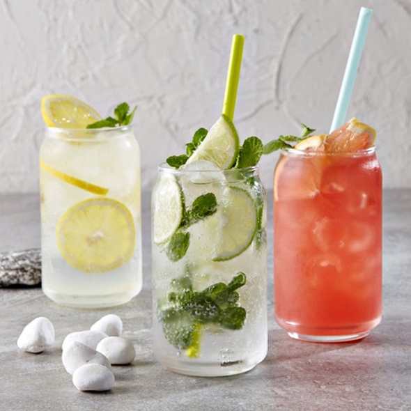 삼호유리 비어 캔 글라스 컵 6개 1세트