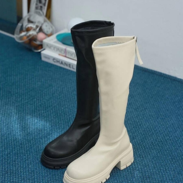 [개성시대] 여성 6cm 블랙 베이직 롱부츠 데일리