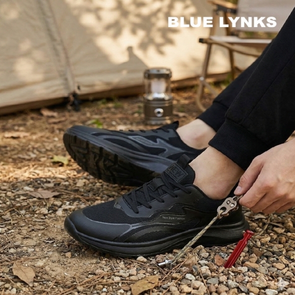[블루링스] 남성 하이쿠션 고탄성 러닝 운동화 (블랙) ABC-00513