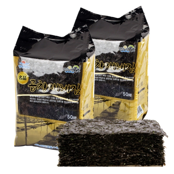 [완도금일수협] 원초부터 다른 곱창 재래김 1봉/2봉 (봉당50매)