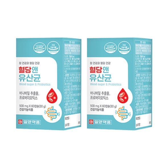 [일양약품] 혈당앤 유산균 500mg x 60정