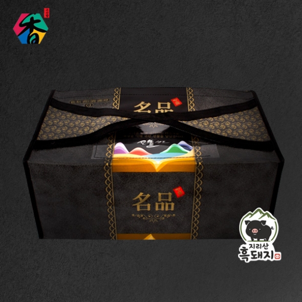[고산농협] 지리산흑돼지 삼겹살세트2호 (1.6kg)/구이용400gx4팩