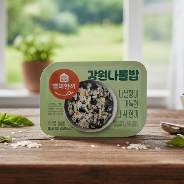 강원도 홈스랑  별미한끼 나물밥 220g  6종 냉동밥 밀키트 전자렌지용 