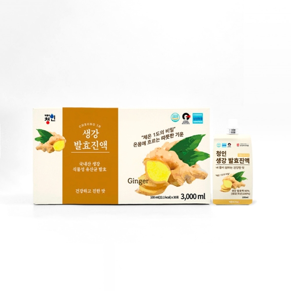 [신한카드 할인] 청인 생강발효진액 100ml x 60포(30포*2박스)