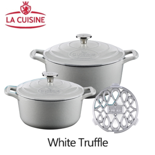 [La Cuisine] 라퀴진 주물냄비 20cm + 주물냄비 24cm + 주물받침대 18cm 