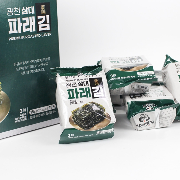 광천 삼대 파래 식탁김 225g (15gx15ea)
