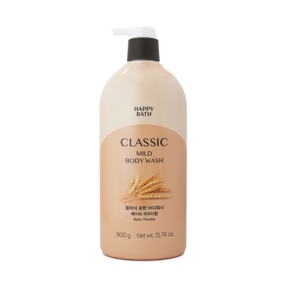 해피바스  클래식 순한 바디워시 900g 베이비파우더향