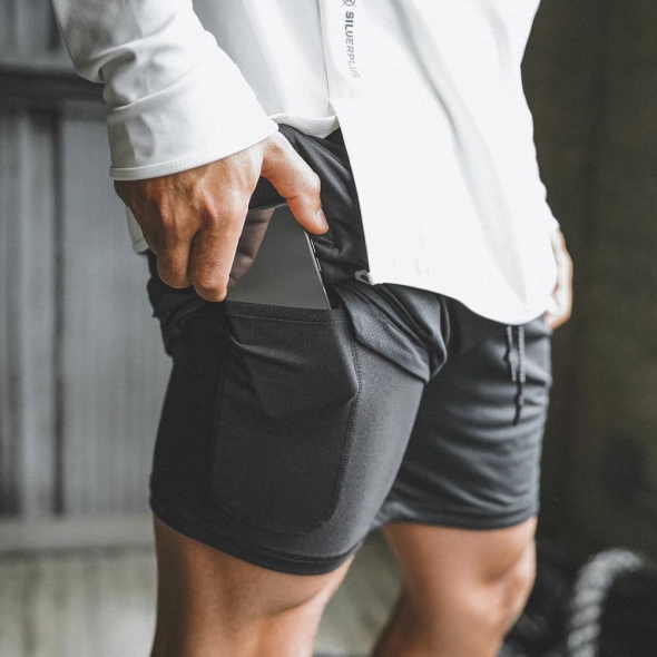 [신한카드 할인] 지알비 짐웨어 레이어드 남자  헬스 트레이닝 5부 팬츠 반바지