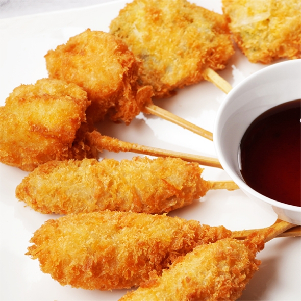 [단짠예찬] 쿠시까스 모듬 튀김꼬치 360gx1팩/2팩/3팩/5팩 (팩당12꼬치)