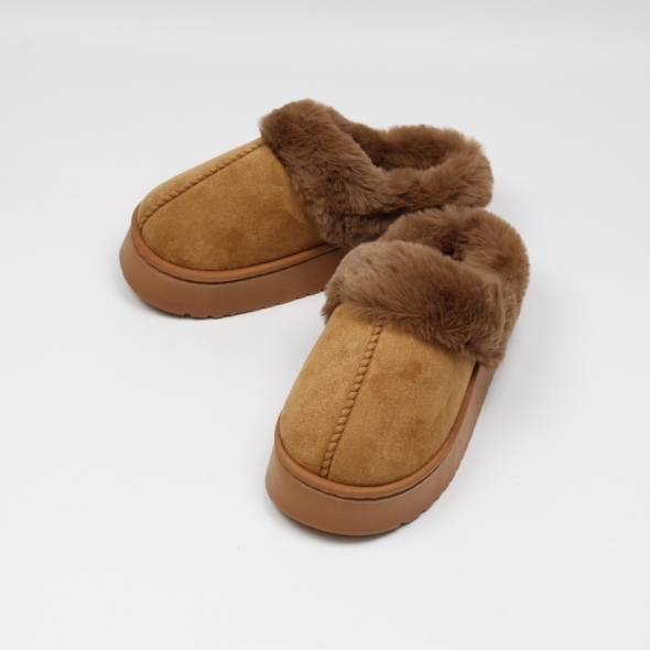 [개성시대] 여성 4.5cm 스웨이드 털슬리퍼 184g 데일리