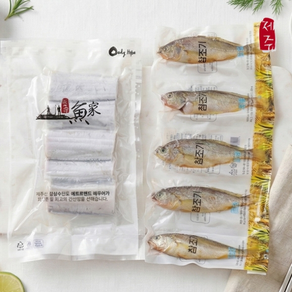 [제주특선] 은갈치/참조기 모듬세트 6호(은갈치 중대 2마리+참조기 중 5마리/1팩)