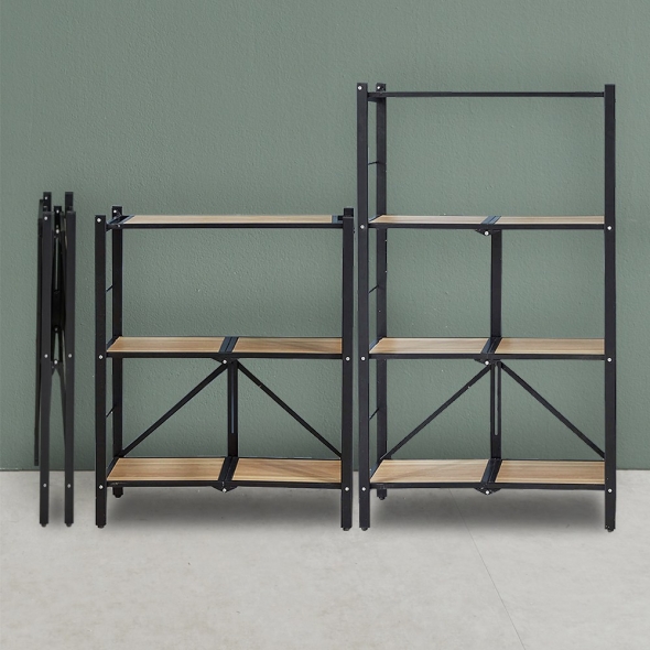 [엘린까사]우드 다용도 접이식 폴딩선반 4단