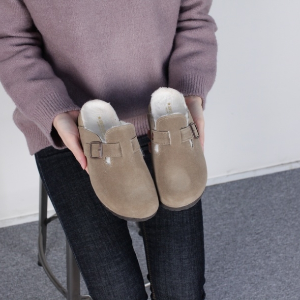 [개성시대] 국내산 여성 3cm 베이직 털슬리퍼 데일리
