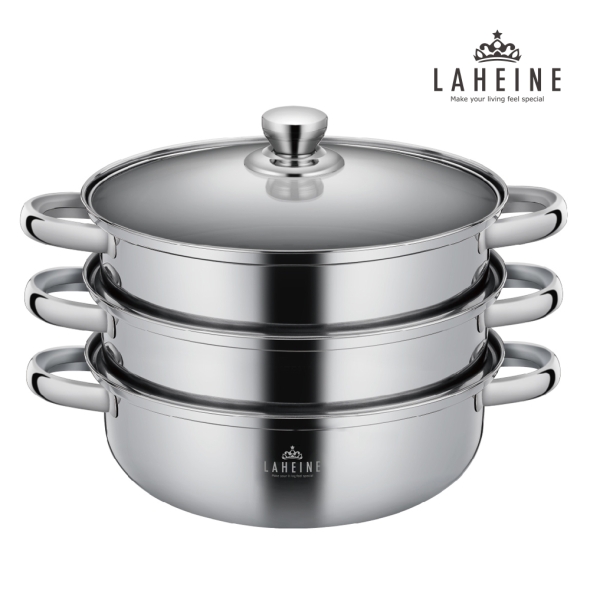 [신한카드 할인][라헨느] 더 퀸 포토프 스테인레스 IH 3단 찜기