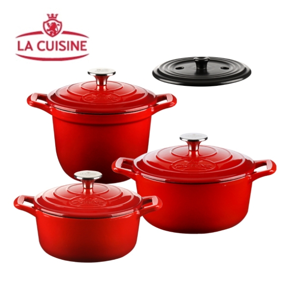 [La Cuisine] 라퀴진 주물냄비 18cm+주물냄비 20cm+라이스 쿠커 18cm