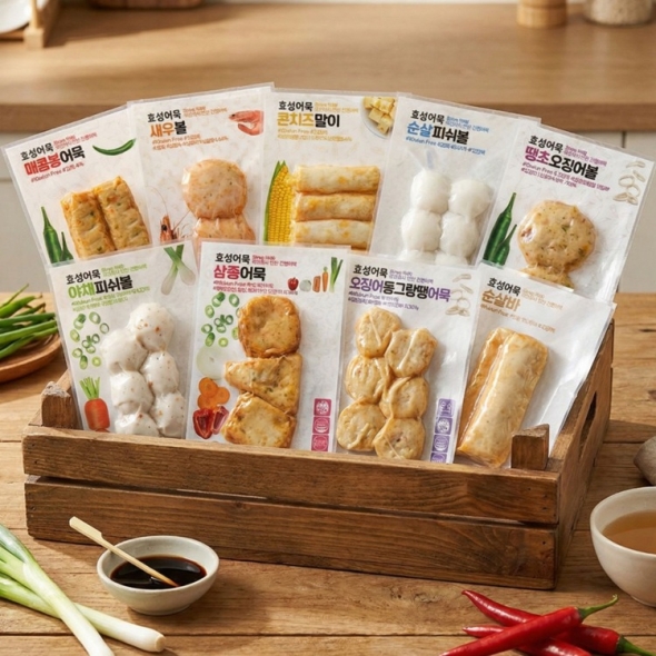 효성어묵 부산 정통 밀가루 없는 글루텐 프리 어묵 9종 세트