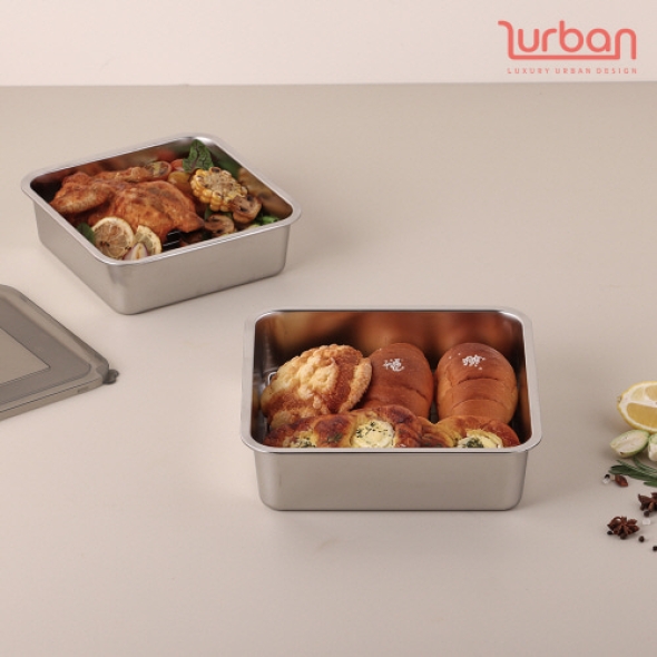 [쉬젤] 러반 스테인레스 스퀘어밧드2종B-(ML)밧드본체-20/24cm/커버/와이어랙