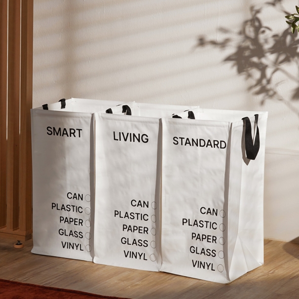 [키친플래그] 3단  타포린  분리수거함