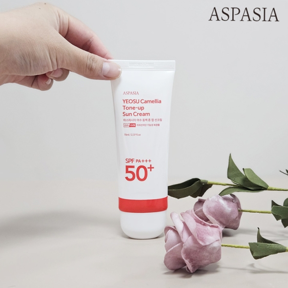 [아스파시아] 카멜리아 쌩얼톤업 선크림 70ml 1+1