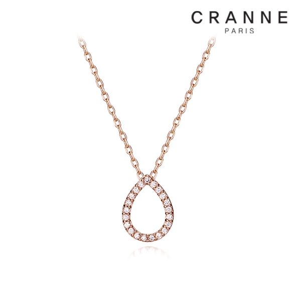 끄란느 큐빅 물방울 목걸이 C24NB016