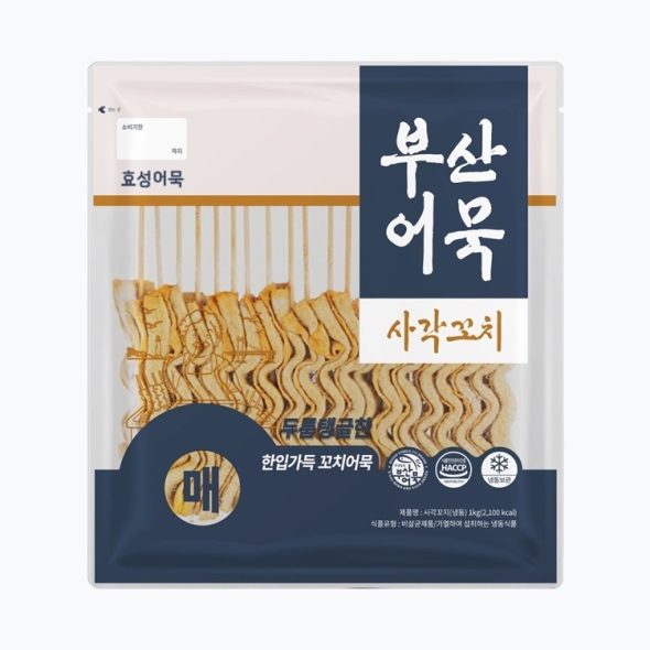 효성어묵 부산 전통 사각 꼬치어묵 꼬지 어묵