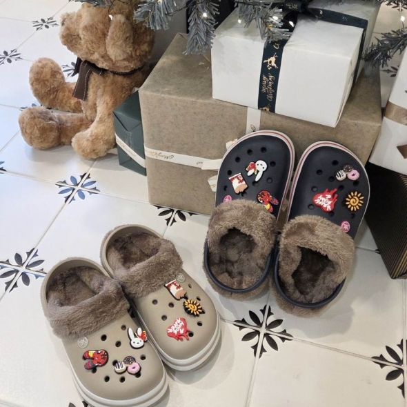 [개성시대] 여성 4.5cm 베이직 털슬리퍼 데일리