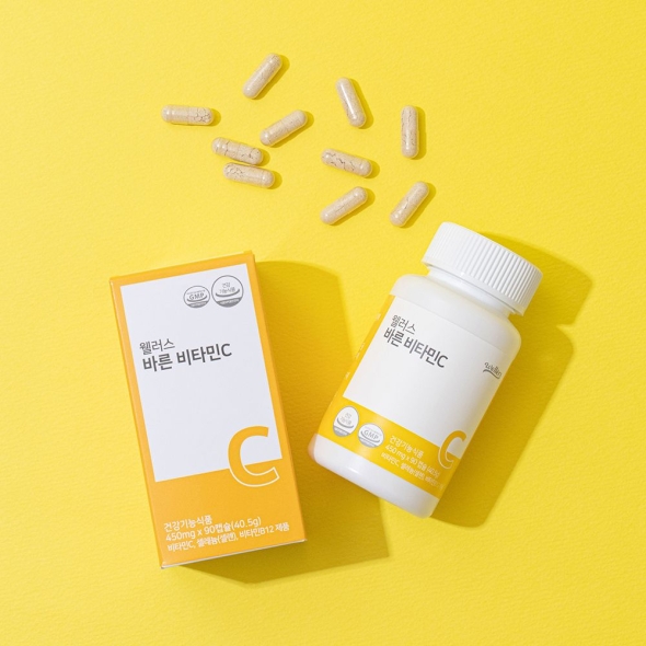 [특별할인] 웰러스 바른 비타민C / 인디언구스베리 추출 NO 화학첨가물 (450mg*90캡슐)