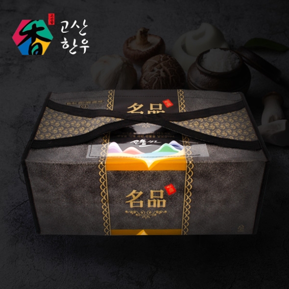 [고산농협] 고산한우 1등급이상 암소구이세트 한우예찬1호(1.7kg)/등심400gx2팩+채끝300gx2팩+안심300g