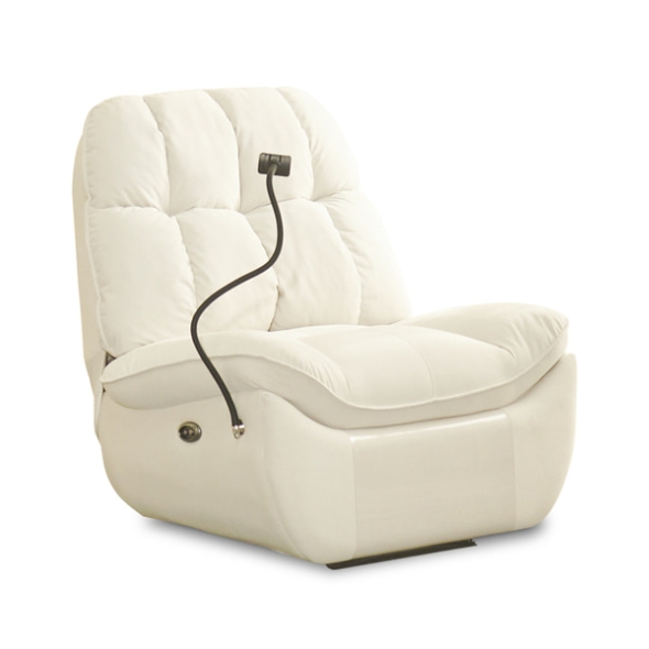 오르비아 전동 리클라이너 1인 소파 각도조절 발받침 아이보리