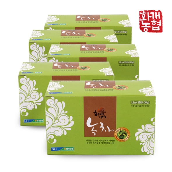 [화개농협] 화개장터 녹차 2박스/3박스/5박스 (박스당25티)