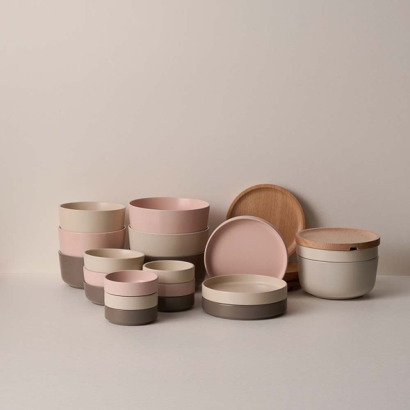 [예쁜  식탁  만들기]  손님  대접하기  좋은  깔끔한  식기  세트  (핑크베이지)