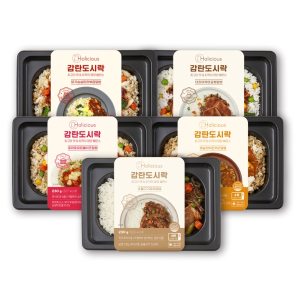 영양만점 홀리셔스 감탄도시락 5종 식단조절 간편식 덮밥 
