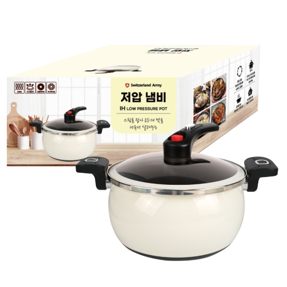 [스위칠랜드아미] IH 저압냄비_아이보리 5L