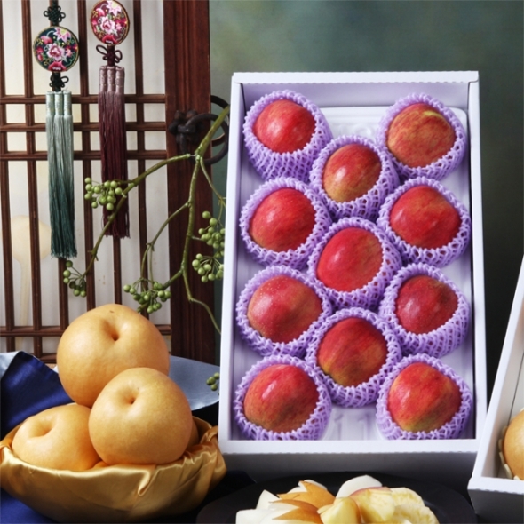 [명절브팜] 금상첨화 사과 선물세트 2.5kg 선물용