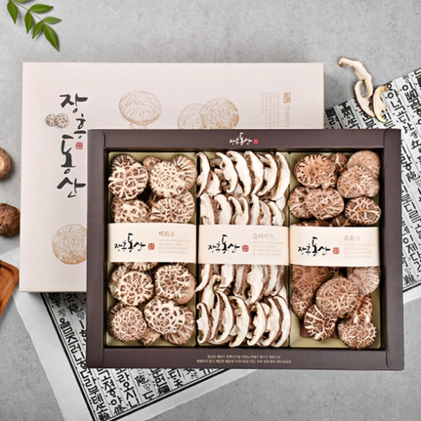백화고 혼합세트 [백화고150g 흑화고 120g 슬라이스 100g]