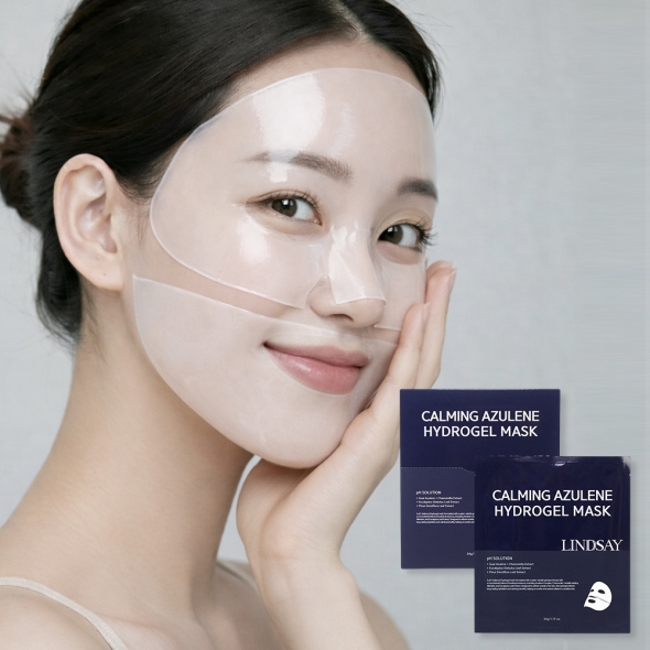 [신한카드 할인] 린제이1일1팩 수분 카밍 아줄렌 100% 하이드로겔 마스크팩 (4EA 세트)