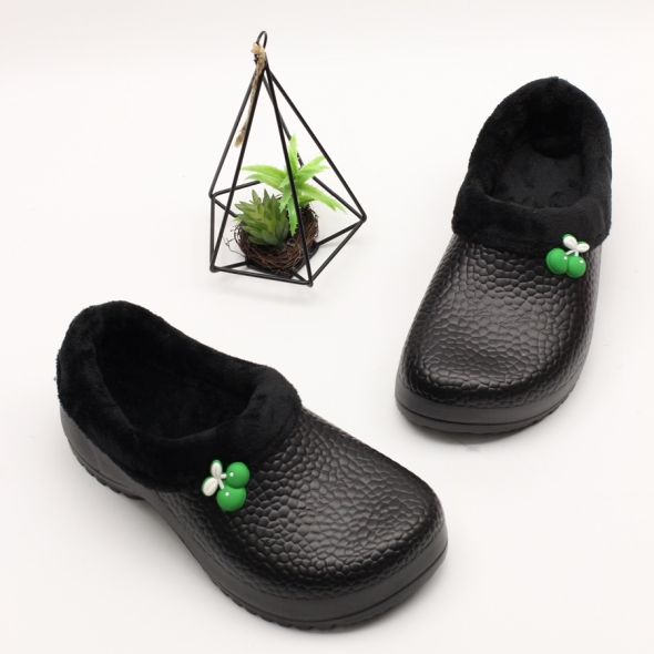 [개성시대] 여성 3cm 블랙 베이직 털단화 150g 데일리
