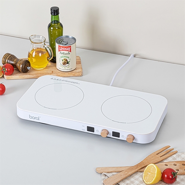 보랄 2구 와이드 인덕션 (화이트)BR-118TWD