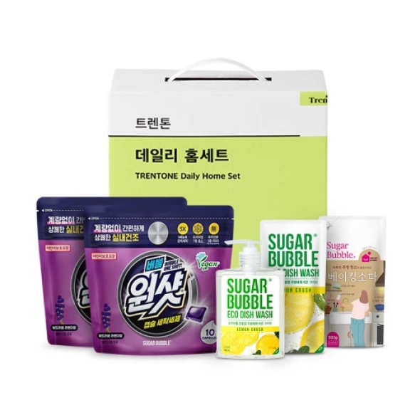 [트렌톤] 데일리홈 슈가버블 원샷 캡슐세탁세제 1박스(10입x3) X 2박스