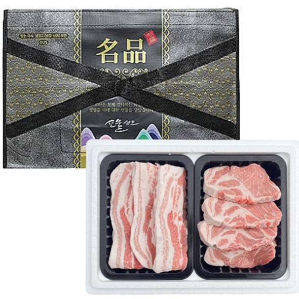 1등급이상 한돈 선물세트 6호 800g (삼겹살400g+목살400g)