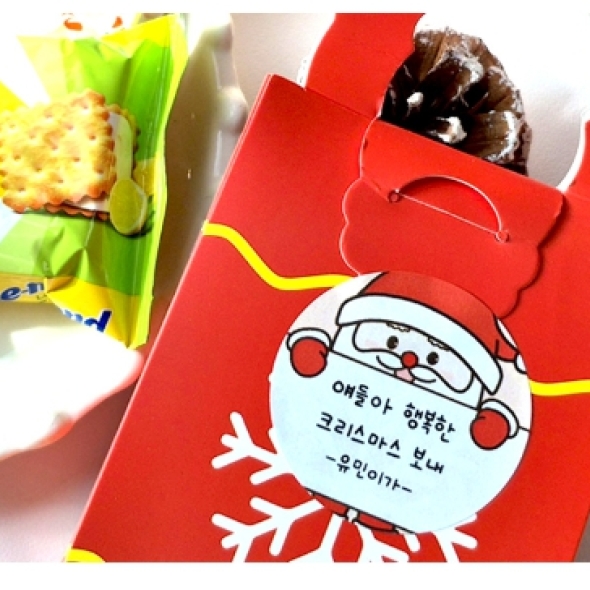  [특별 할인]크리스마스 손잡이 쁘띠간식 5종 과자선물 단체간식,어린이집간식