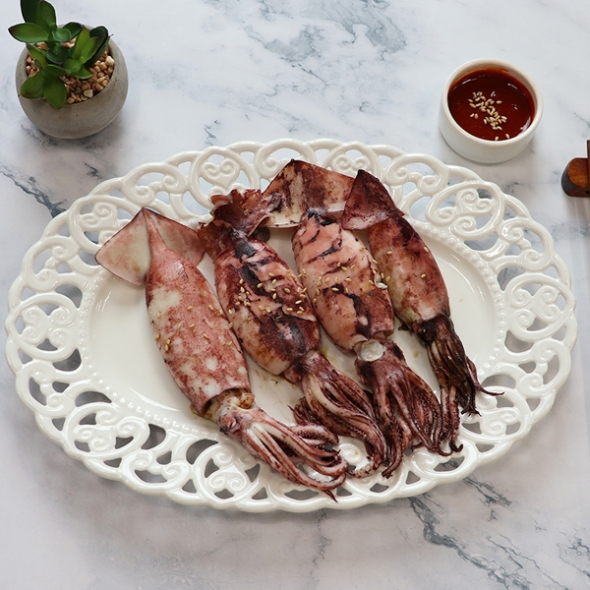 [총알오징어] 원양산 통찜용 오징어 1kg [7~13마리][냉동]