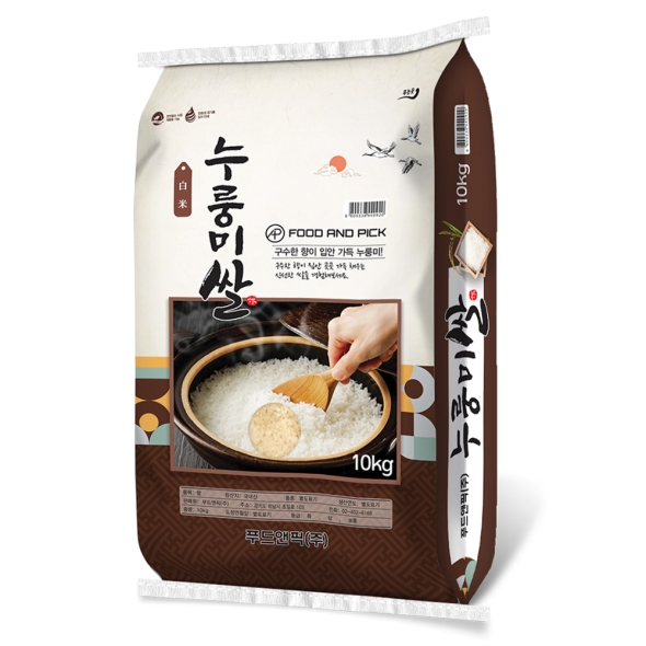 [25년도 상등급]푸드앤픽 누룽미쌀 여리향 단일품종 백미 10kg/10kg+10kg