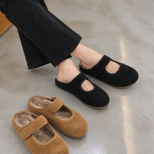 [개성시대] 여성 4.8cm 베이직 털슬리퍼 250g 데일리