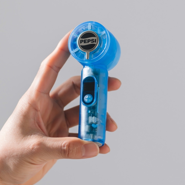 펩시 휴대용 무선 핸디 아이스  펠티어 냉각 선풍기 미니 쿨링 BLDC 손풍기+파우치 세트